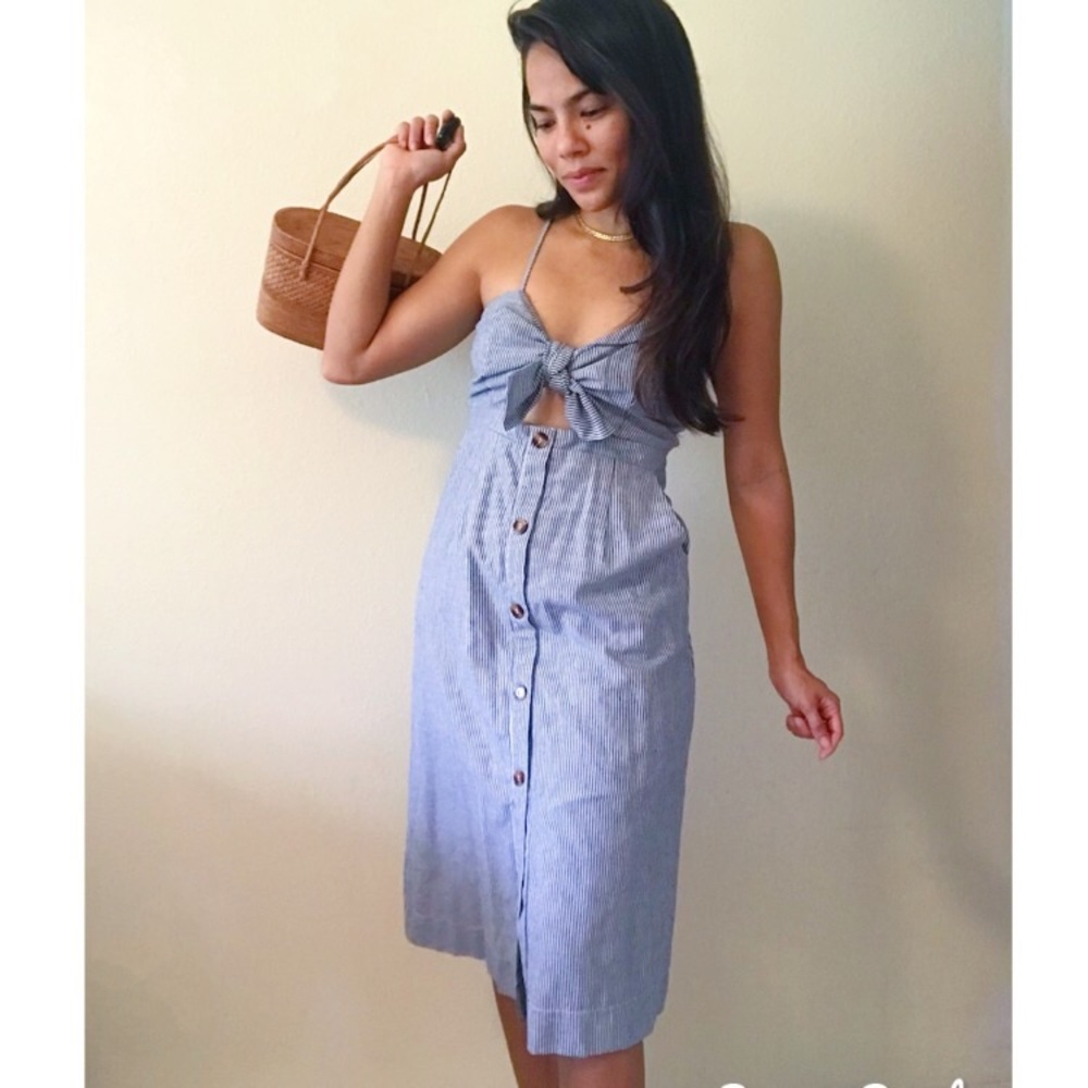 Key-Hole Stripe Sundress